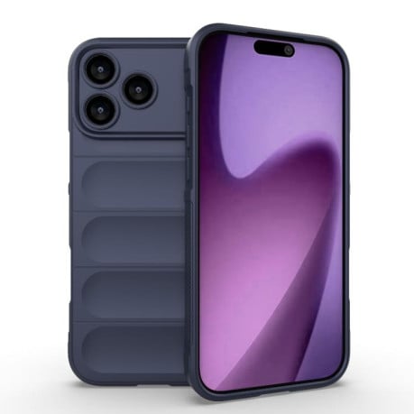 Силіконовий чохол Magic Flannel на iPhone 17 Pro Max - синій