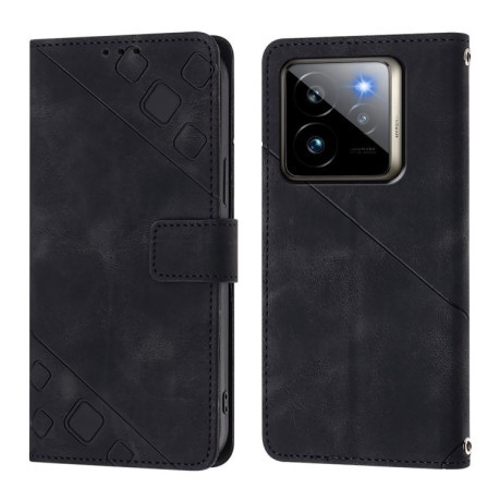 Чехол-книжка Skin-feel Embossed для Realme GT 7 Pro 5G - черный