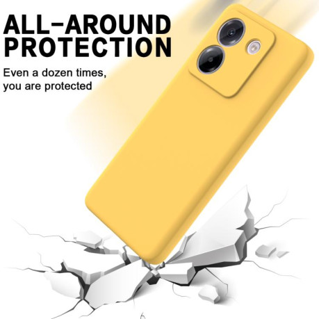 Силіконовий чохол Solid Color Liquid Silicone на Xiaomi Poco M7 Pro 5G - жовтий