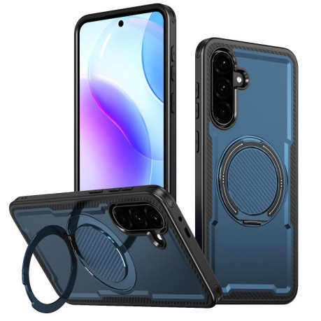 Чехол kalebol с MagSafe и подставкой 360° на Samsung Galaxy A17 5G - синий