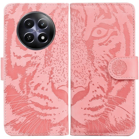 Чохол-книжка Tiger Embossing для Realme 12 5G - рожевий