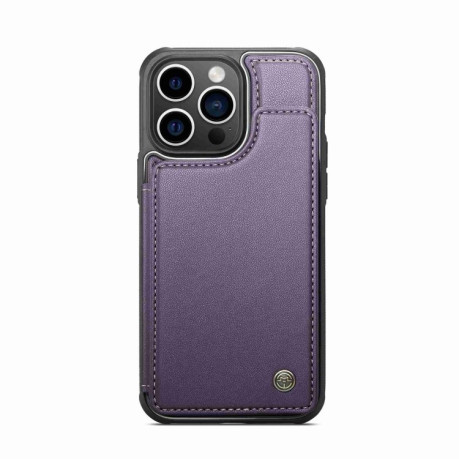 Чехол CaseMe C22 Card Slots Holder RFID Anti-theft для iPhone 15 Pro Max - фиолетовый
