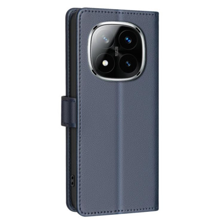 Чехол-книжка Litchi Texture RFID Anti-theft Leather для Xiaomi  Redmi Note 14 Pro 4G - синий