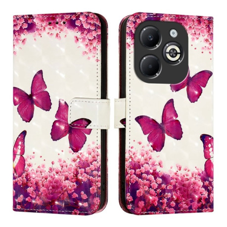 Чехол-книжка 3D Painting для Infinix Smart 8 Plus / Smart 8 Pro - Butterfly