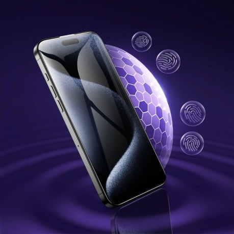 Захисне скло hoco A34 9D Large Arc Dustproof Diamond на iPhone 16 Pro