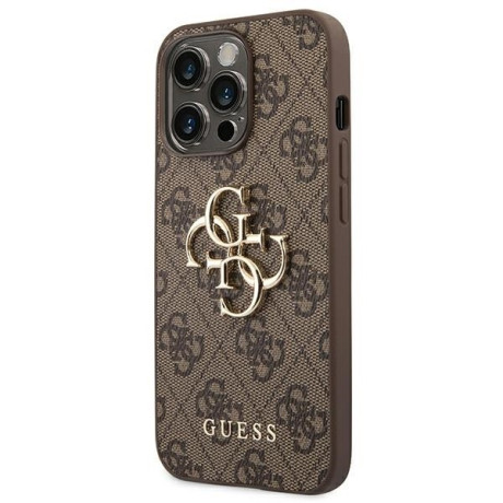 Оригінальний чохол Guess 4G Big Metal Logo для iPhone 14 Pro Max - brown