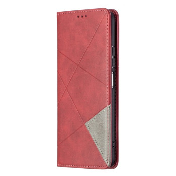 Чехол-книжка Rhombus Texture для Xiaomi Mi 11i/Xiaomi Poco F3/Redmi K40/K40 Pro - красный