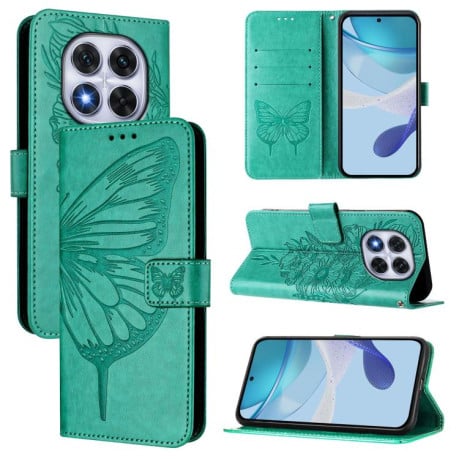 Чохол-книжка Embossed Butterfly для Xiaomi Poco X7 - зелений
