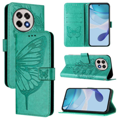 Чохол-книжка Embossed Butterfly для OnePlus 13R/Ace 5/Ace 5 Pro - зелений