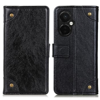 Чехол-книжка Copper Buckle Nappa Texture для OnePlus Nord N30/CE 3 Lite - черный