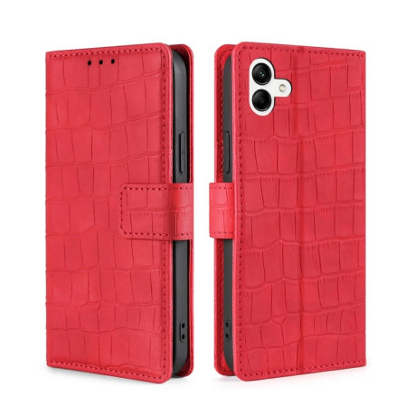 Чехол-книжка Skin Feel Crocodile Texture для Samsung Galaxy A04 - красный