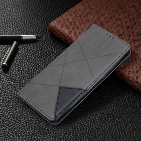 Чехол-книжка Rhombus Texture на Samsung Galaxy A71 / А715 - серый
