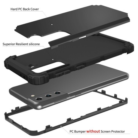 Противоударный чехол Dropproof 3 in 1 для Samsung Galaxy S21 FE - черный