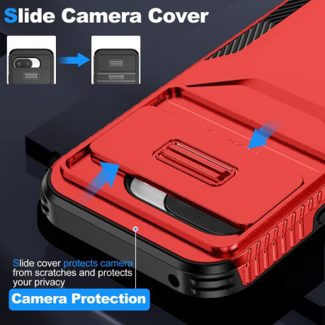 Протиударний чохол Sliding Camshield для Google Pixel 9a - червоний