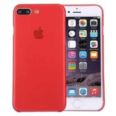 Чохол для iPhone 8 Plus/ 7 Plus ультратонкий прозорий червоний