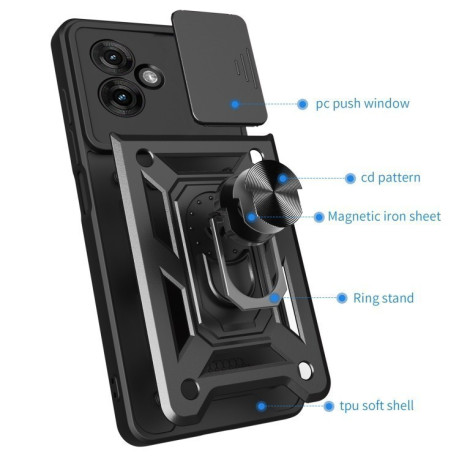 Протиударний чохол Camera Sliding для Motorola Moto G55 - синій