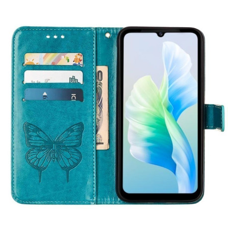 Чохол-книжка Embossed Butterfly для Vivo S10e 5G/V23e 4G/V23E 5G/Y75 4G - синій
