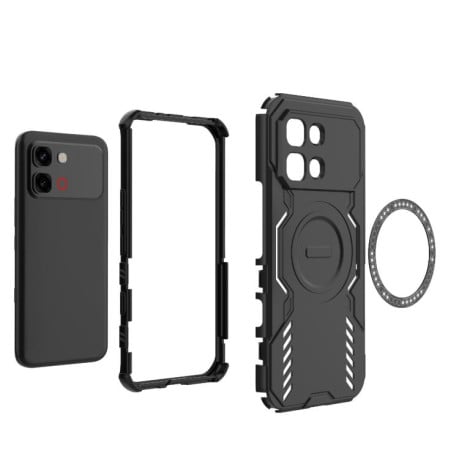 Противоударный чехол Butterfly Armor с MagSafe на Infinix Note Edge 5G Global — синий