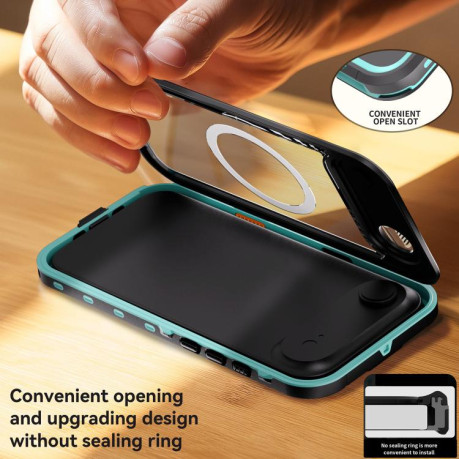 Протиударний чохол RedPepper IP68 Waterproof MagSafe для iPhone Air - чорно-синій