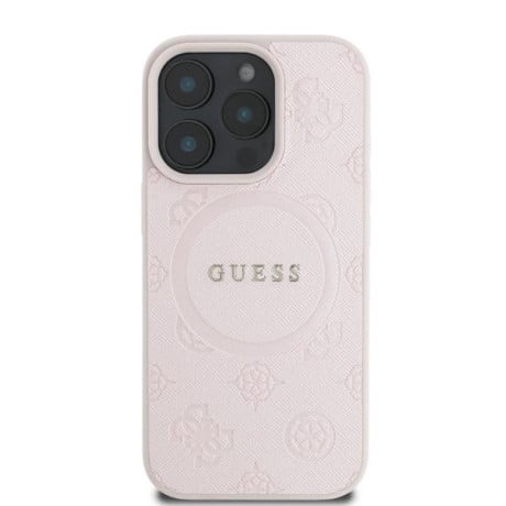 Оригинальный чехол Guess Saffiano MagSafe на iPhone 16 Pro Max - Pink