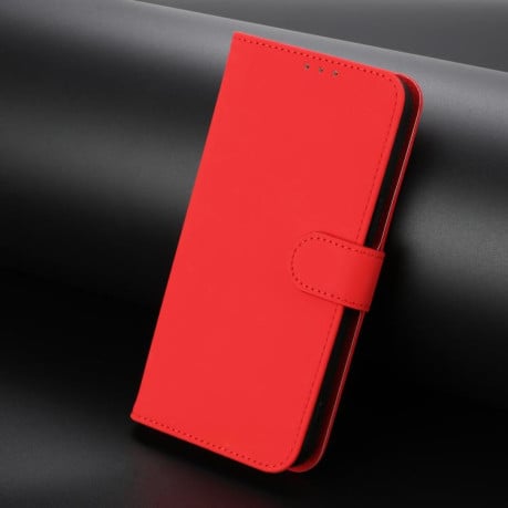 Чехол-книжка с мягким покрытием (Skin Feel) со шнурком на Xiaomi Poco M7 4G 169mm - красный