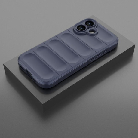 Силиконовый чехол Magic Flannel для iPhone 17 - синий