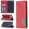 Чохол-книга Rhombus Texture на iPhone 12 Pro Max - червоний