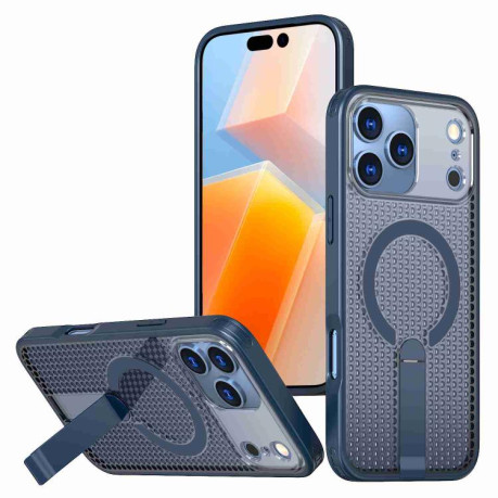 Чохол kalebol Honeycomb Cooling з MagSafe та підставкою на iPhone 17 Pro - синій