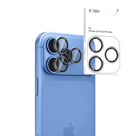 Защитные стекла Tech-Protect Camring Fit+ Camera Cover для iPhone 18 Pro / 18 Pro Max
