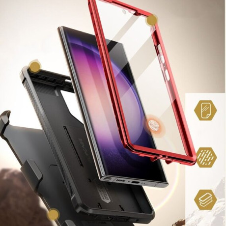 Двосторонній чохол Supcase Unicorn Beetle для Samsung Galaxy S24 Ultra -  Red