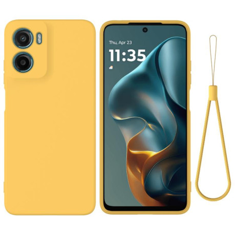 Силіконовий чохол Solid Color Liquid Silicone на Motorola Moto G05/E15 - жовтий