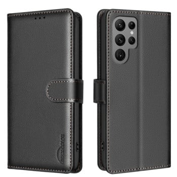 Чехол-книжка RFID Anti-theft Leather для Samsung Galaxy S25 Ultra 5G - черный