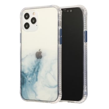 Протиударний чохол Marble Pattern Glittery Powder на iPhone 12/12 Pro - синій