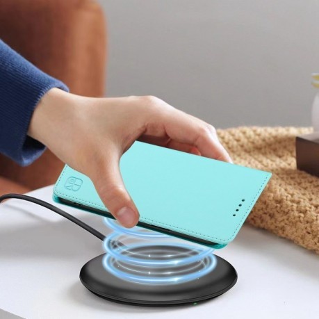 Чехол-книжка RC01 Dual-Folded Magnetic Suction RFID Leather на Infinix Hot 50i 5G / Smart 9 4G - зеленый