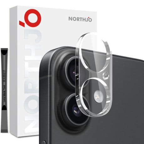 Защитное стекло на камеру NORTHJO Camera Lens Protector 3D HD Tempered Glass на iPhone 17 - прозрачное