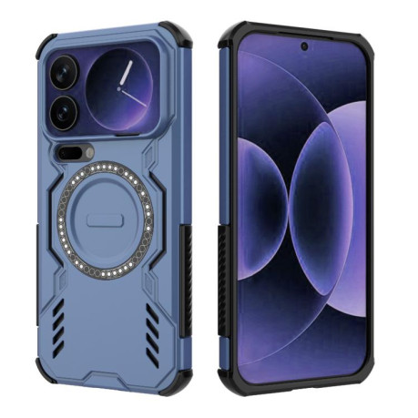 Протиударний чохол Butterfly Armor з MagSafe на Xiaomi 17 Pro Max 5G — синій