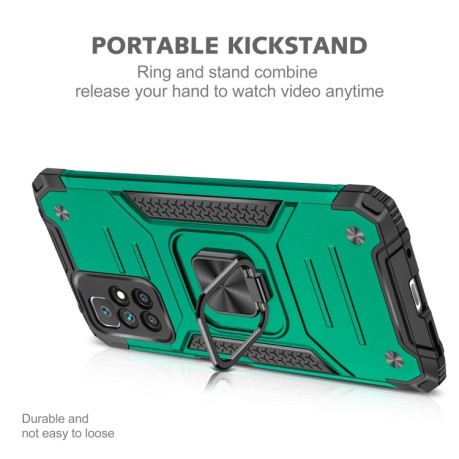 Противоударный чехол Magnetic Armor для Xiaomi Redmi 10 - темно-зеленый