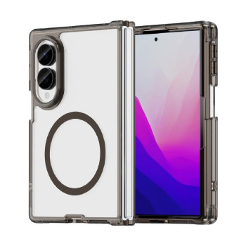 Противоударный чехол Escase с MagSafe на Samsung Galaxy Fold8 5G — прозрачный/чёрный