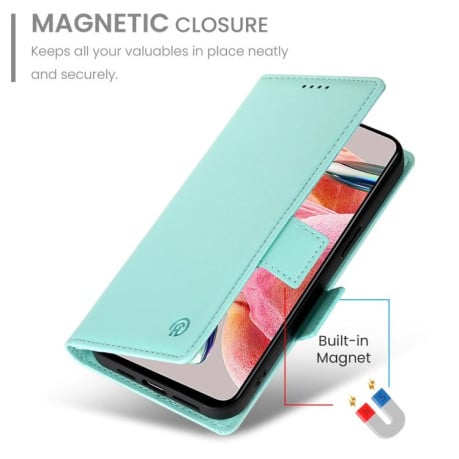 Чохол-книжка Side Buckle Magnetic Frosted Leather на Xiaomi Redmi 15 5G / 4G EU 171mm - зелений