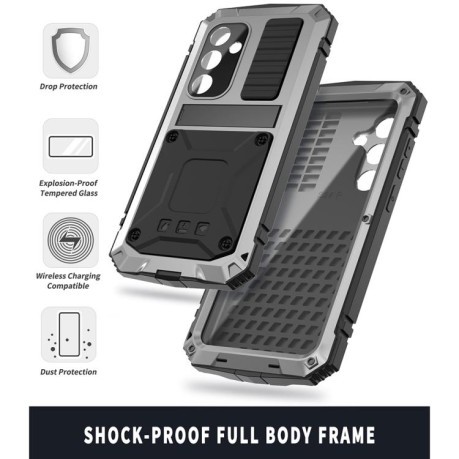 Противоударный чехол R-JUST Life Waterproof для Samsung Galaxy S25+ 5G - серебристый