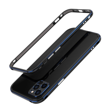 Металевий бампер Aurora Series + захист на камеру для iPhone 12 mini - чорно-синій