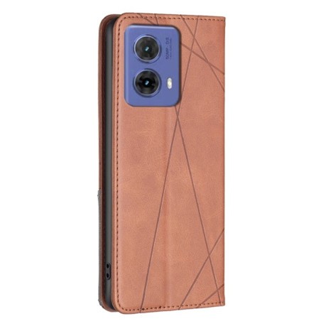 Чохол-книжка Rhombus Texture для Motorola Moto G85 - коричневий