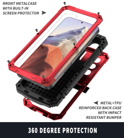 Противоударный чехол R-JUST Life Waterproof для Samsung Galaxy S24 5G - красный