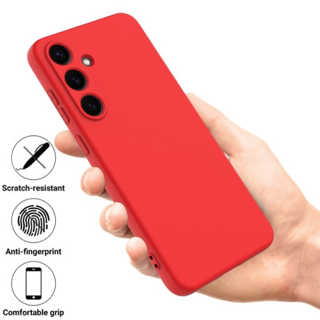 Силіконовий чохол Solid Color Liquid Silicone  для Samsung Galaxy S25+ 5G - червоний