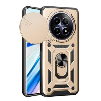 Противоударный чехол Camera Sliding для Realme 13 5G/12 5G/12X 5G Global - золотой