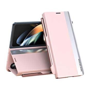 Чехол-книжка Electroplated Ultra-Thin для Samsung Galaxy  Fold 6 5G - розовый