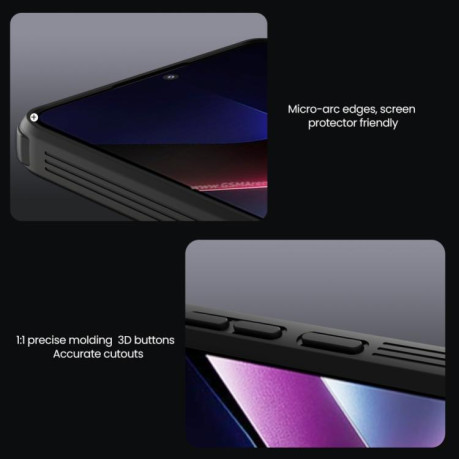 Ударозахисний чохол NILLKIN CamShield Pro на Xiaomi Poco X7 Pro - чорний