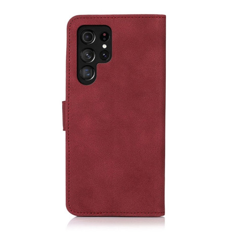 Чехол-книжка KHAZNEH Matte Texture для Samsung Galaxy S25 Ultra 5G - красный
