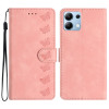 Чехол-книжка Seven Butterflies Embossed Leather для Xiaomi Redmi Note 14 4G - розовый