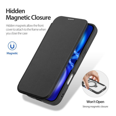 Чехол-книжка DUX DUCIS Skin X Pro Series Magsafe на iPhone 17 Pro - черный
